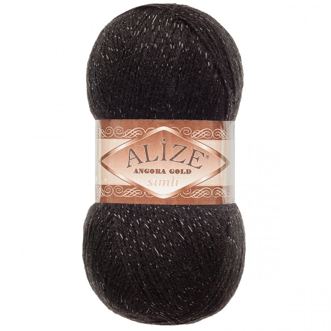 Angora Gold Simli (60 черный) Alize Пряжа Angora Gold Simli (60 черный) Alize Пряжа